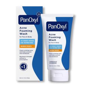 imagePanOxyl Acne Foaming Wash Benzoyl Peroxide 10 Maximum Strength Antimicrobial 55 Oz55 Ounce Pack of 1
