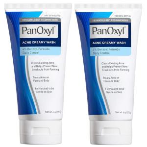 imagePanOxyl Antimicrobial Hydrating Acne Creamy Wash 4 Benzoyl Peroxide 6 Ounce6 Ounce Pack of 2