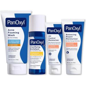 imagePanOxyl Complete Cleanse Manage ampamp Moisturize Bundle  Acne Foaming Wash Benzoyl Peroxide 10 PM Balancing Repair Moisturizer AM Oil Control Moisturizer ampamp Clarifying Exfoliant with 2 Salicylic Acid