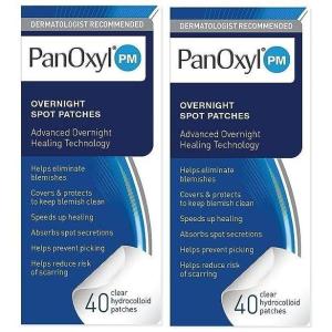 imagePanOxyl PM Overnight Spot Patches Advanced Hydrocolloid Healing Technology Fragrance Free 40 Count Pack of 140 Count  Pack of 2