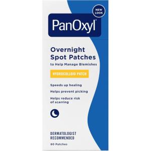 imagePanOxyl PM Overnight Spot Patches Advanced Hydrocolloid Healing Technology Fragrance Free 80 Count80 Count Pack of 1